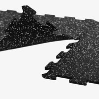 Piso Gym Caucho Epdm Negro/Blanco 1 x1 Mt X 8 Mm Espesor